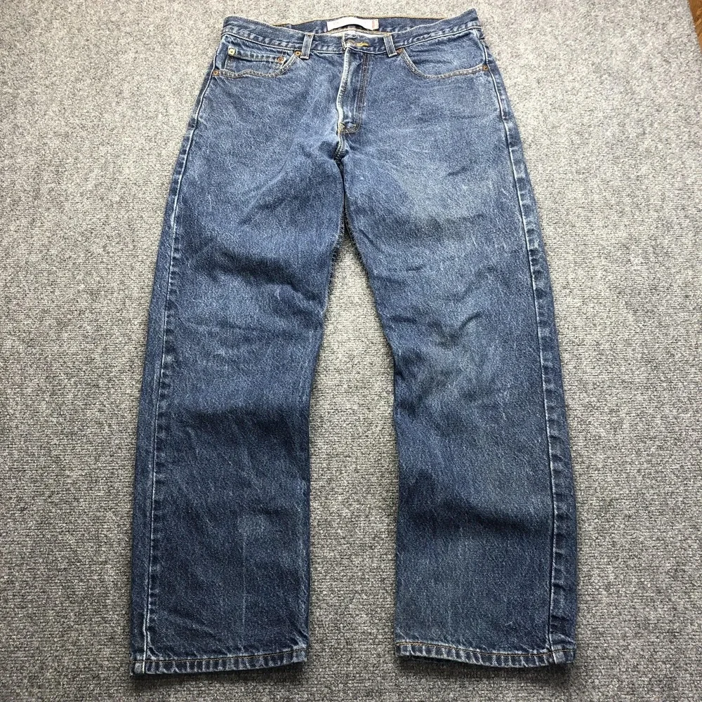 Levis 505 Jeans Mens 34x30 Blue Medium Wash Straight Leg Regular Fit Denim Pants